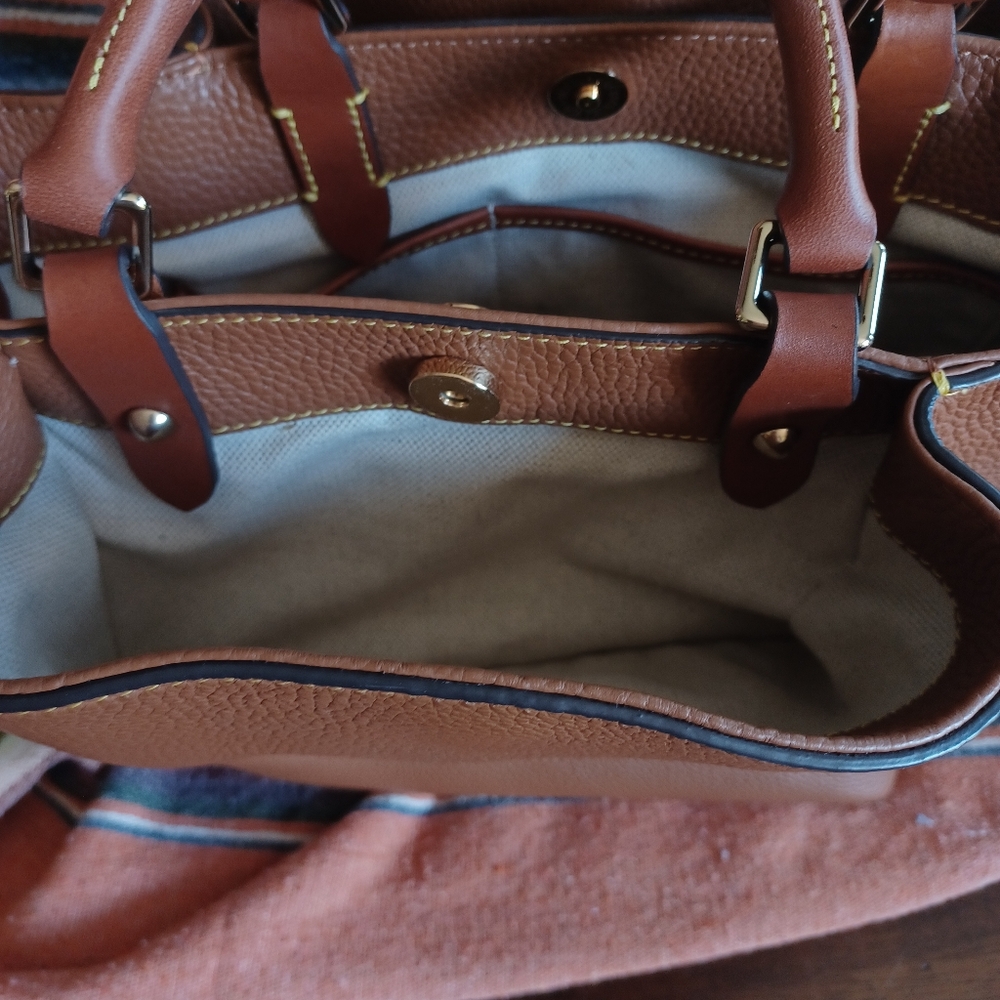 Dooney & Bourke Dawson Large Satchel, Caramel, Pebble Leather, BPEBC1046 - Picture 4 of 10